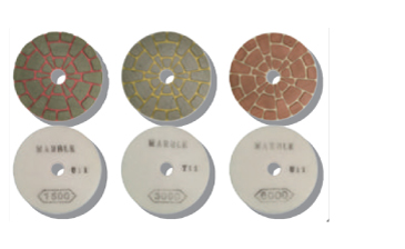 Diamond discs for polishing marble and stone